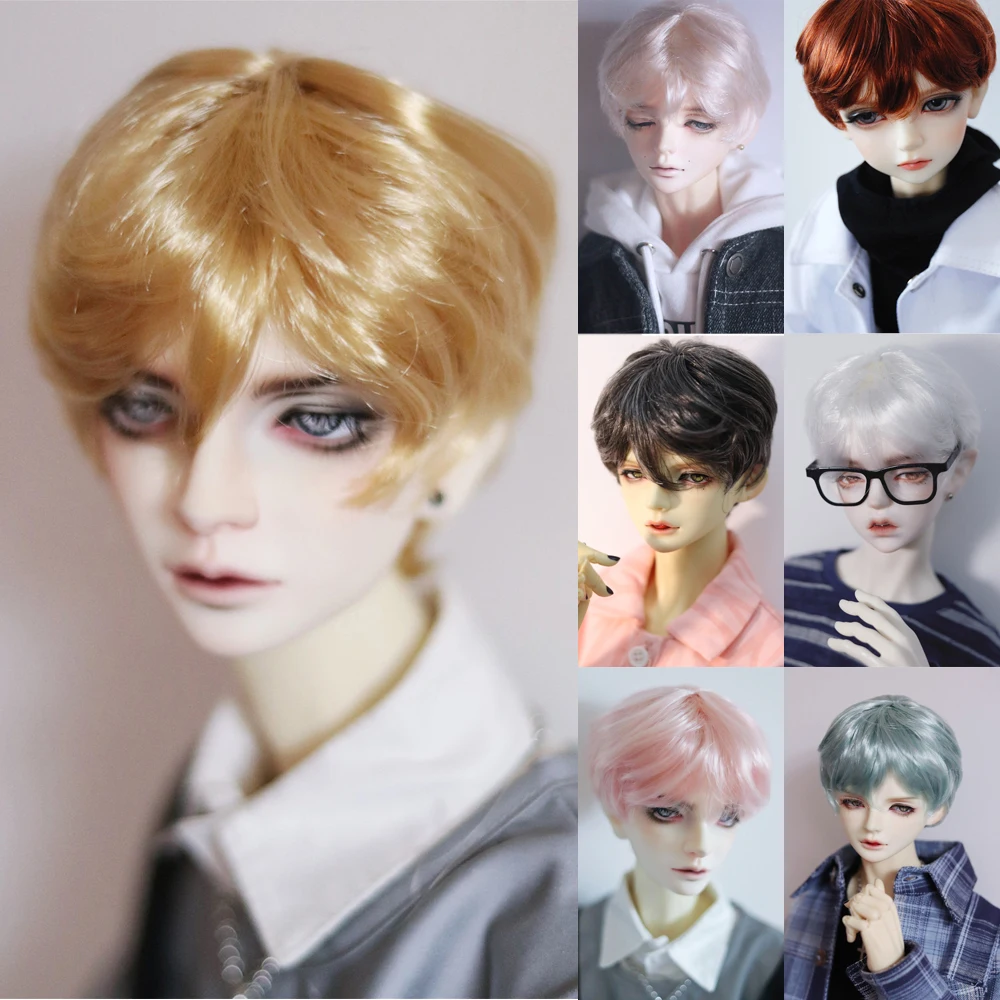 

D04-P120 children handmade toy 1/3 1/4 1/6 SSDF doll BJD/SD doll's wig Golden brown short wig 1pcs