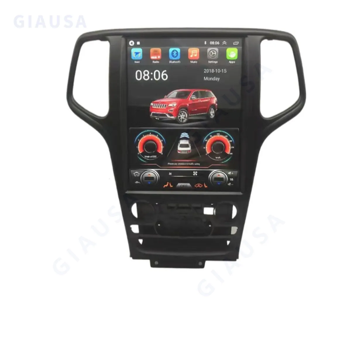 

128GB Android System Stereo For Jeep Grand Cherokee 2014-2017 Double Din 12.1 Inch Stereo 1080P HD Navigation GPS