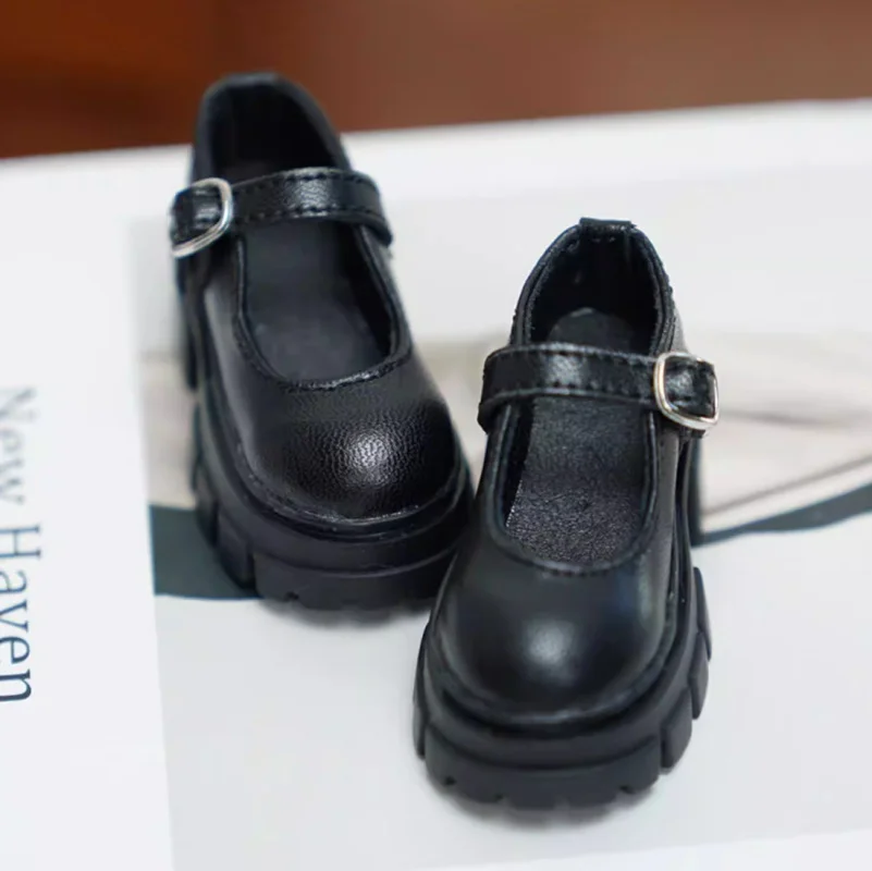 

Обувь для кукол bjd подходит для маленьких кожаных туфель из лакированной кожи размера 1/4 на толстой подошве, аксессуары для кукол