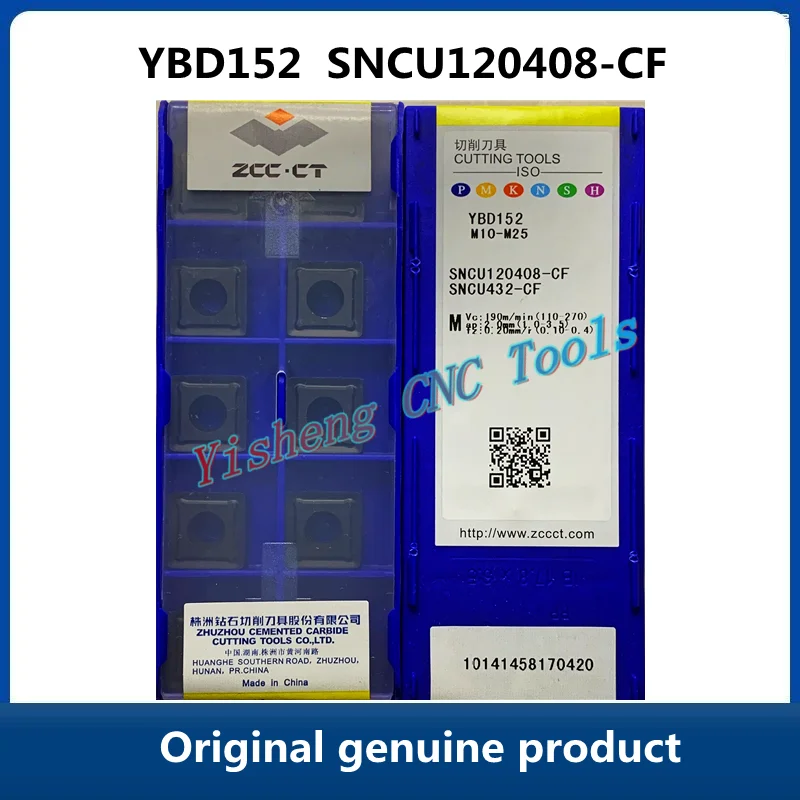 

Free Shipping Original ZCC CT YBD152 SNCU120408-CF Milling Cutter Inserts CNC cutting tools carbide inserts cutters blade