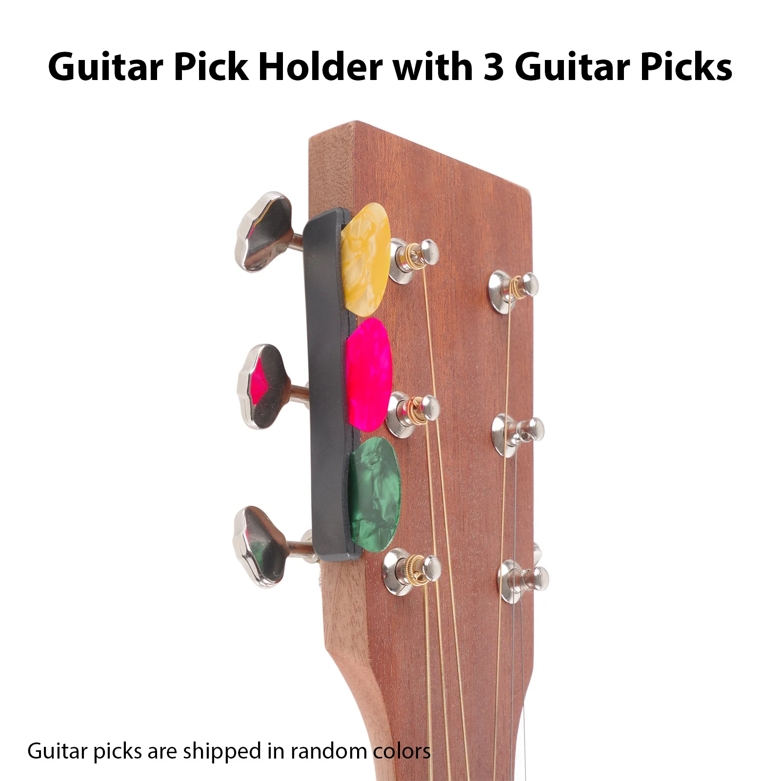 Guitar Pick Holder with Guitar Picks Adhesive Back Guitar Pick Storage Stands for Acoustic Guitar Electric Guitar Accessories