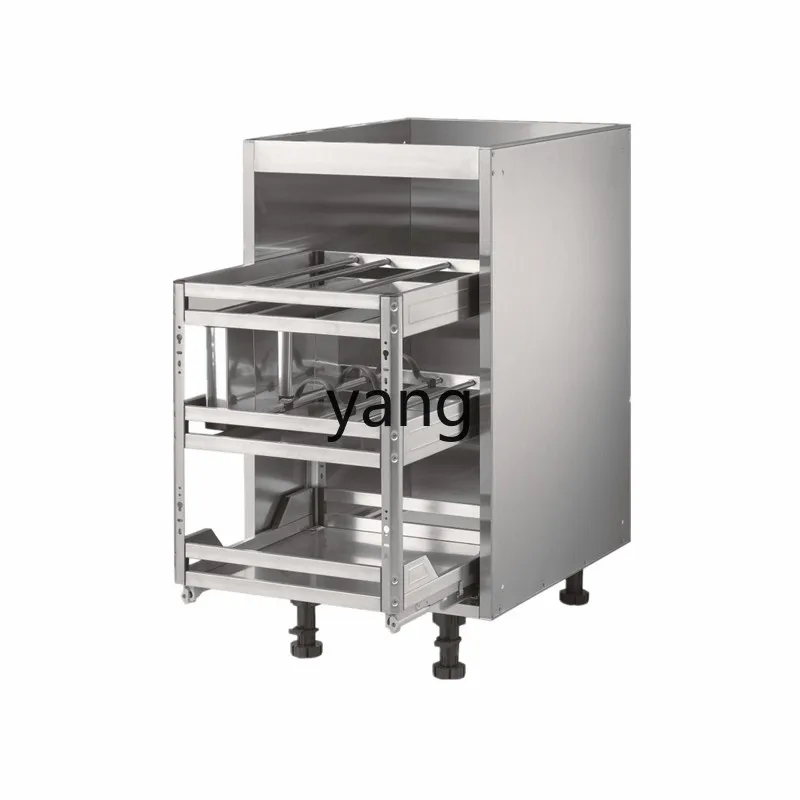 

LMM household high-end 304 stainless steel kitchen cabinet body frame seasoning basket cabinet
