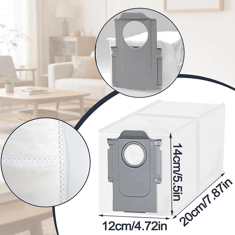 For Roborock Saros 20 Sonic / S10 MaxV Ultra Robot Vacuum Accessories:Dust Bags Replacement Parts image 5
