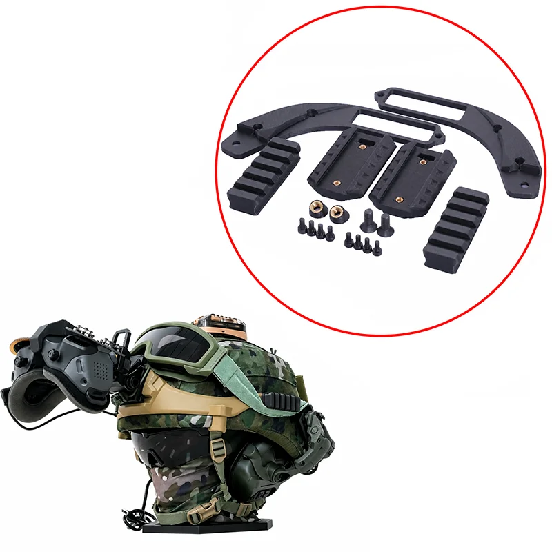 1Set For M19 New Style Tactical Helmet Headset Mount Bracket Helmet Picatinny Rail Extension Adapter 3D Printed Accessories