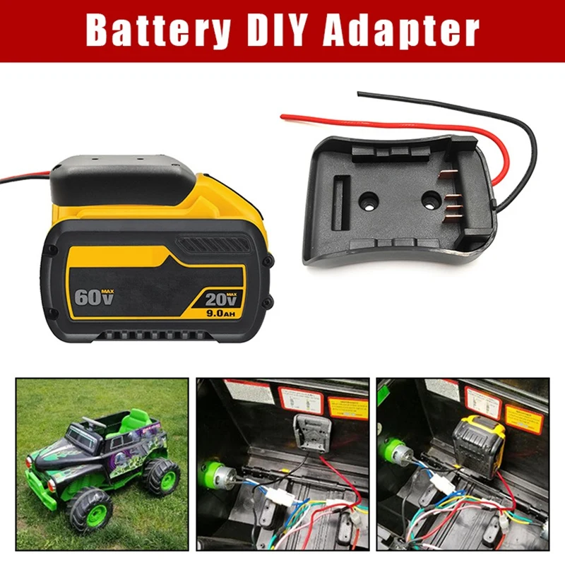 Battery Adapter For Dewalt Flexvolt 60V Max Dock Power Connector 12 Gauge 54