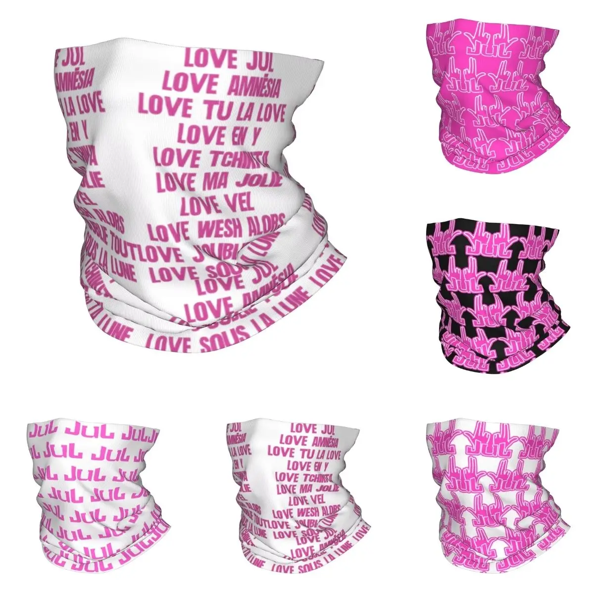 

LOVE JUL PINK France рэпер бандана y2k крутая велосипедная маска для верховой езды и рыбалки пылезащитная Балаклава на заказ дышащая тактическая маска