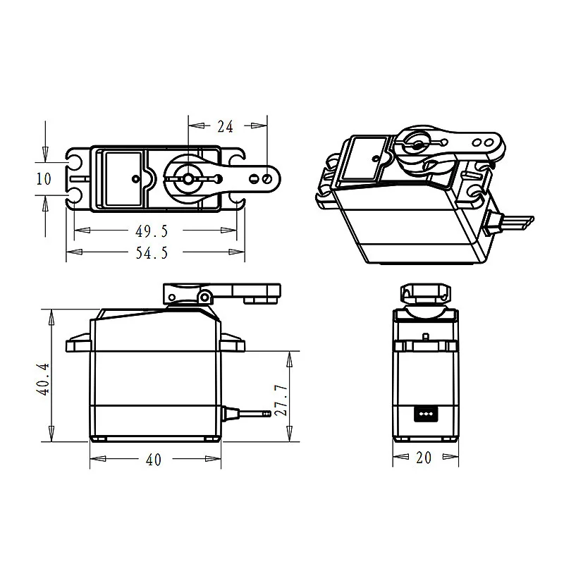 HOT Waterproof Servo 20Kg 25Kg 30Kg 35Kg 40Kg High Speed Servo Metal Gear Digital Servo RC Baja Servo For 1/8 1/10 RC Cars