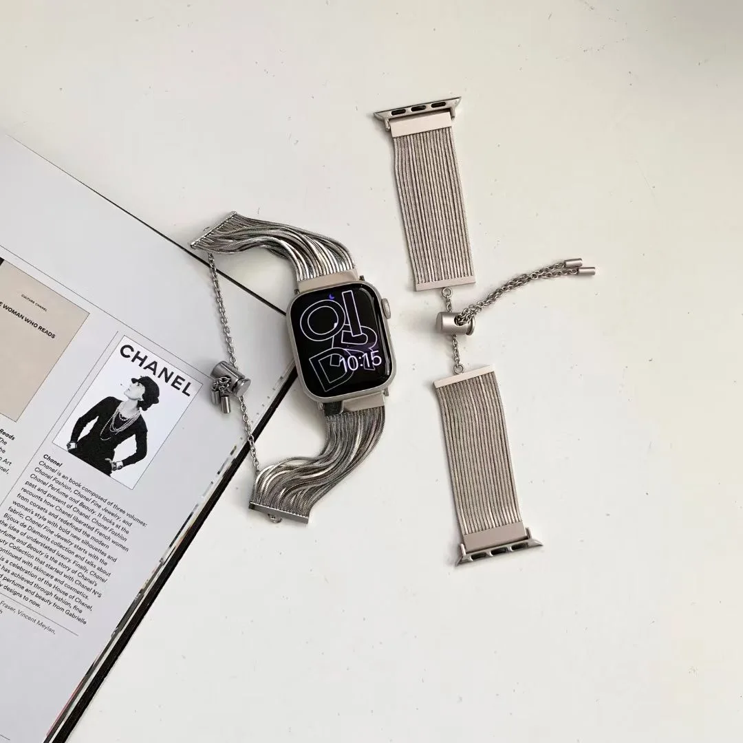 Stainless Steel Bracelet for Apple Watch Band 40mm 49 42 44  45 38 41 Watch Strap for IWatchband 8 6 5 4 SE Apple Watch Series 7