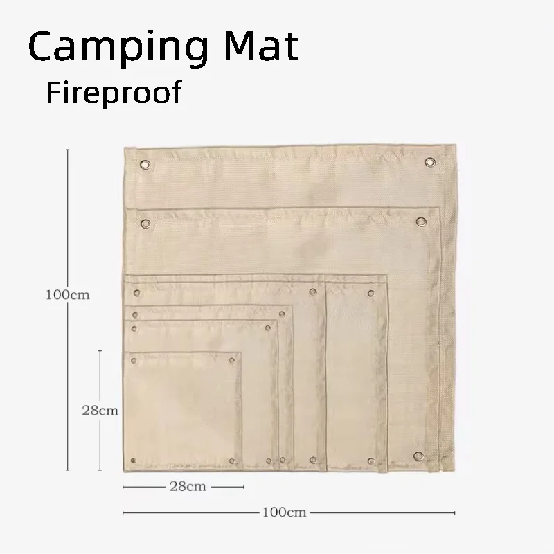 Outdoor Camping Mat Flame retardant mat Fireproof Cloth Barbecue Picnic Mat Fiberglass Anti Flame Pad Insulation Fire Mat 캠핑매트