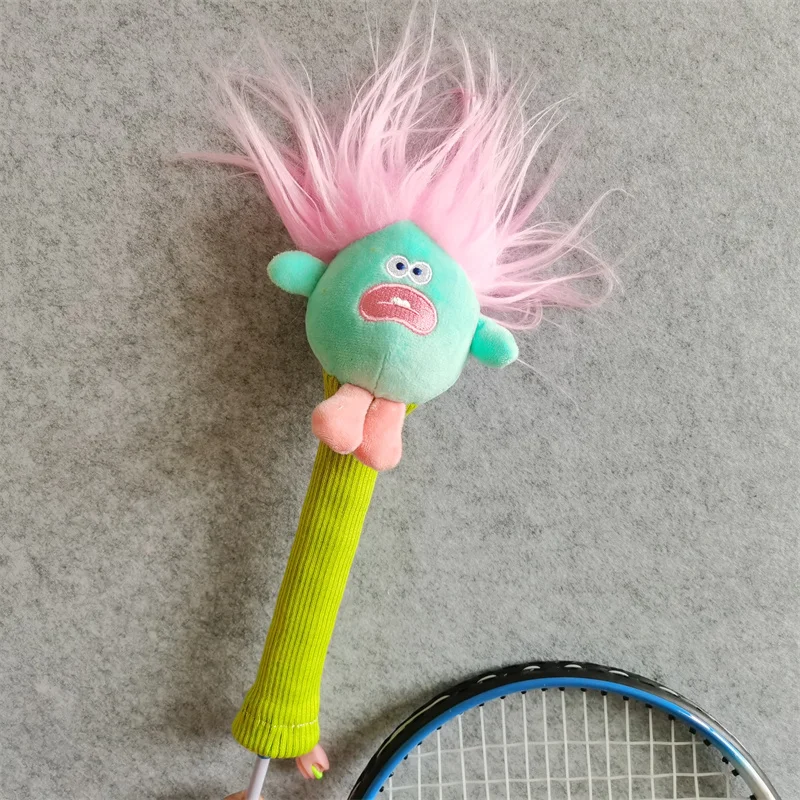 

Colors Dopamine Badminton Racket Handle Cover Plush Doll Grip Protectors Handcraft Gift