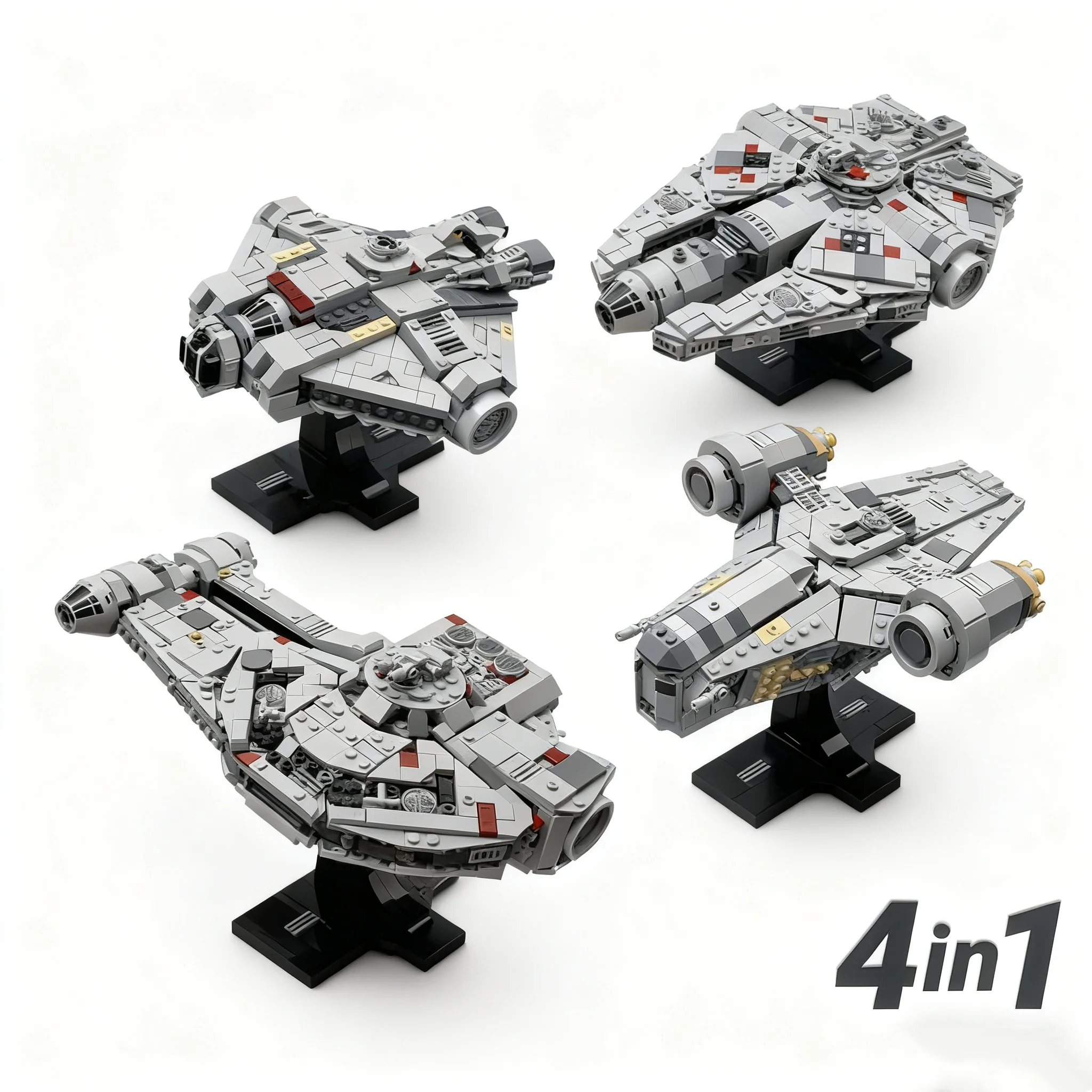 955pcs MOC 4 1 Bundle Outrider Razor Model Building Blocks Architecture Toys Birthday Gifts Assemble DIY Idea Presentation Brick