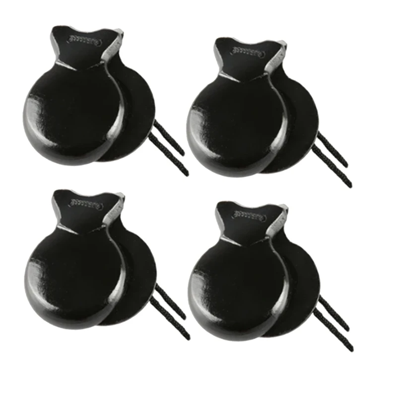 

4PCS Spanish Castanets Traditional Flamenco Castanets Wooden Hand Percussion Castanets Music Instrument For Beginner