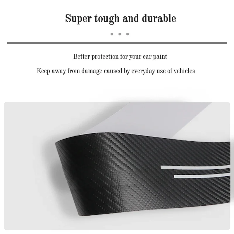 Car Door Sill Strip Anti-tread Protection Strip Universal Carbon Fiber Protection Strip Trunk Pedal Anti-scratch Protection