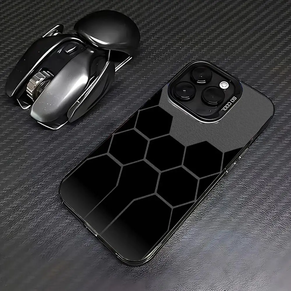 

Polygonal minimalist phone case suitable for iPhone 17 16 15 14 13 12 11 Pro/Max/Plus anti drop and shockproof back cover