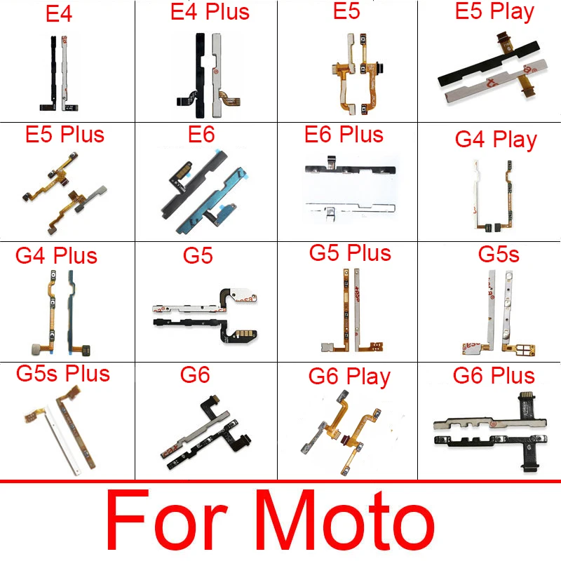 Power Button Volume Switch Control Flex Cable For Motorola Moto G4 G5 G5s G6 E4 E5 E6 Play Plus Side Key Flex Ribbon Parts