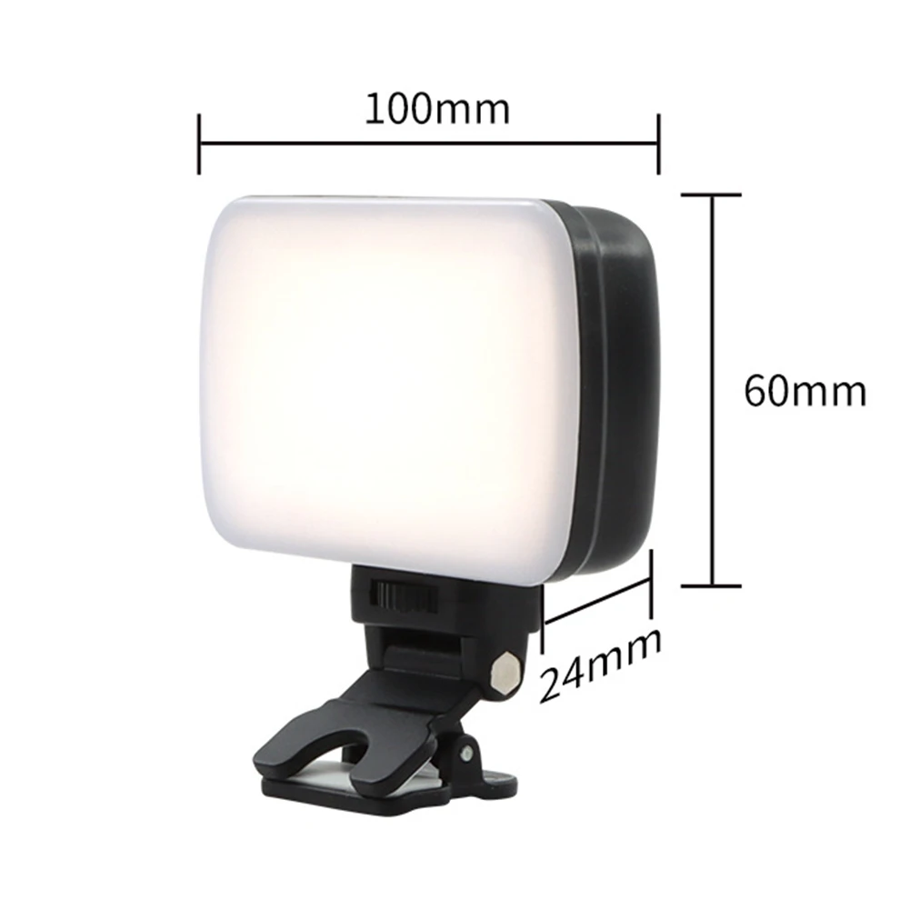 إضاءة مؤتمرات الفيديو 3000K-6500K LED بث الضوء مع مشبك ضوء كاميرا الكمبيوتر للبث المباشر/تسجيل الفيديو