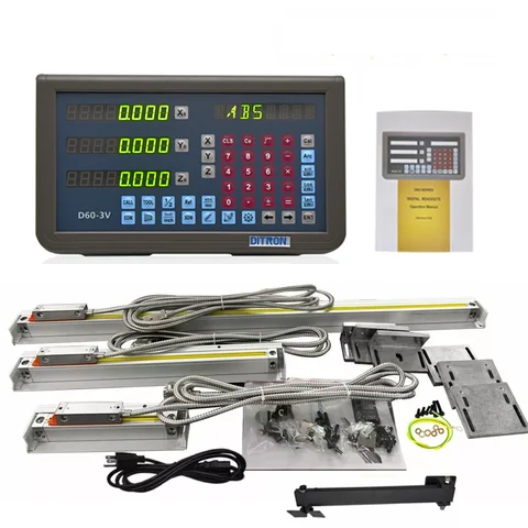 Digital Readout Display 3 Axis 2 Axis Dro with 0.005mm Optical Linear Glass Scale for Lathe Milling Machine