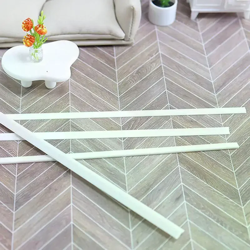 2PCS 1:12 Dollhouse Miniature Skirting Line Mini Waistline Bathroom Living Room Decor Toy Doll House Accessories