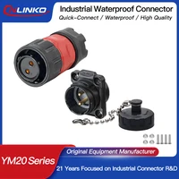 Conector Eléctrico CNLINKO M20 de 2/3/9 Pines, Cable a Placa, Montaje en Panel de Plástico PBT, 12V 5A-20A, Impermeable IP68, Conector Automotriz