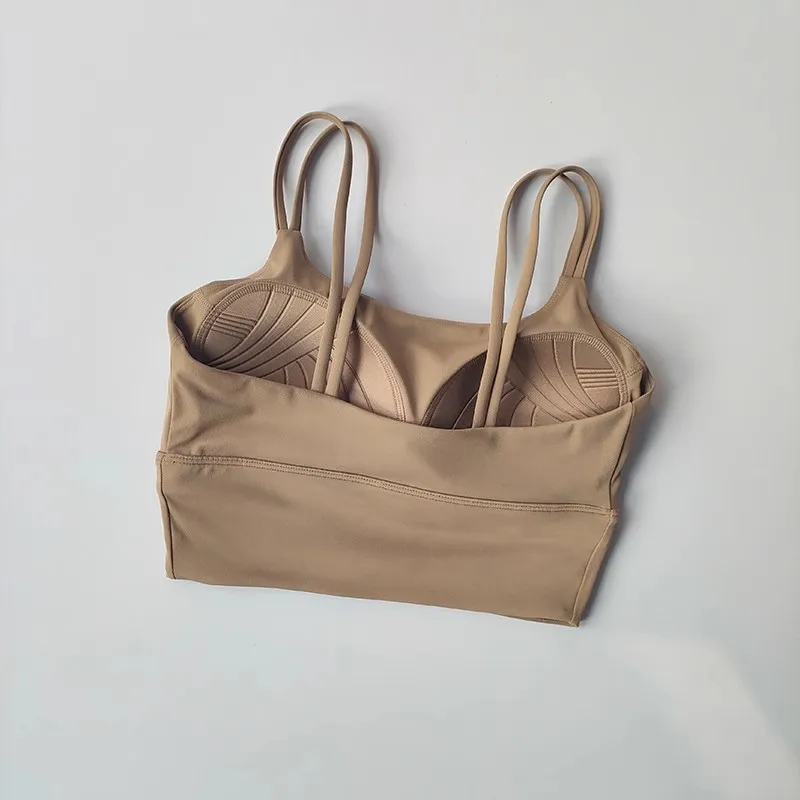 Nahtloser Sport-BH für Damen, atmungsaktives Fitness-Crop-Top, schöner Rücken, Push-up-Yoga-Tank-BH, schmale, elastische Gym-Weste – Detail 10