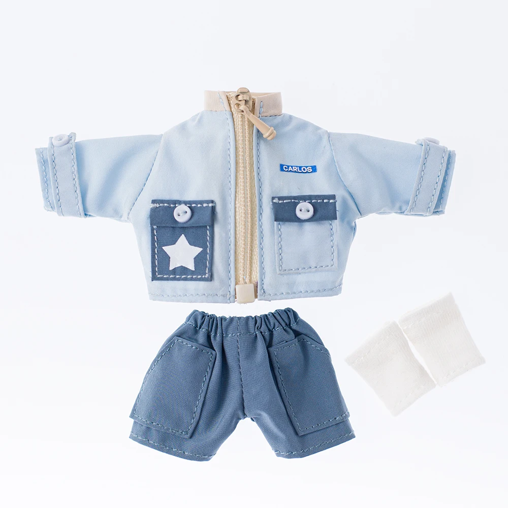 New Ob11 Clothes Loose Coat Casual Overalls Shorts Set for Obitsu 11, GSC, YMY Body, P9, 1/12bjd Doll Accessories Toy Apparel