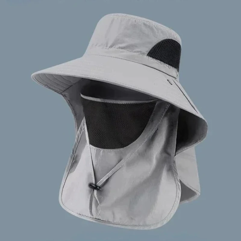 Outdoor Jagd- und Anglermütze Sommer Sonnenhüte UV-Schutz für Männer Frauen Wandern Camping Visor Bucket Hat Nackenschutz Fischerhut
