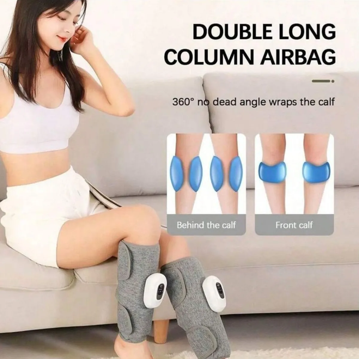 1pc Electric Leg Massager Wireless Rechargeable Air Compression Leg Calf Massage For Relief Relax Leg Muscles Health Care