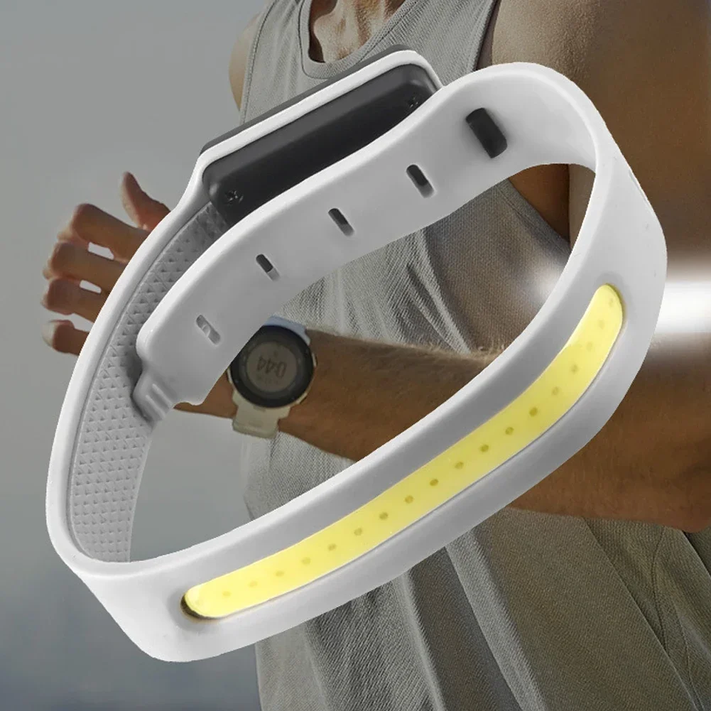 Mini brazalete de luz LED portátil COB, lámpara de muñeca para correr de noche, 500LM, Camping al aire libre, ciclismo, linterna de advertencia de seguridad recargable