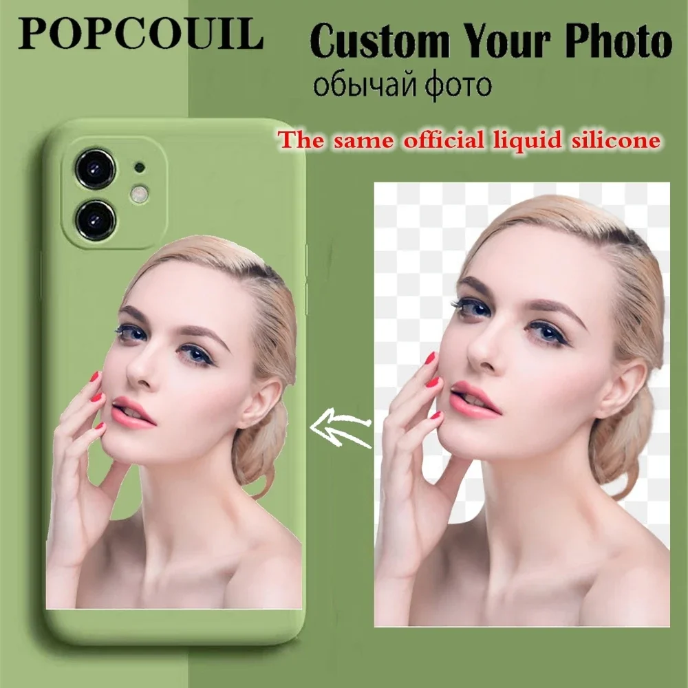 POPCOUIL Luxury Case Brand Liquid Silicone Case for IPhone 16 13 14 15 12 Mini X 11 Pro Max XR 7 8 6 Original Exclusive Custom