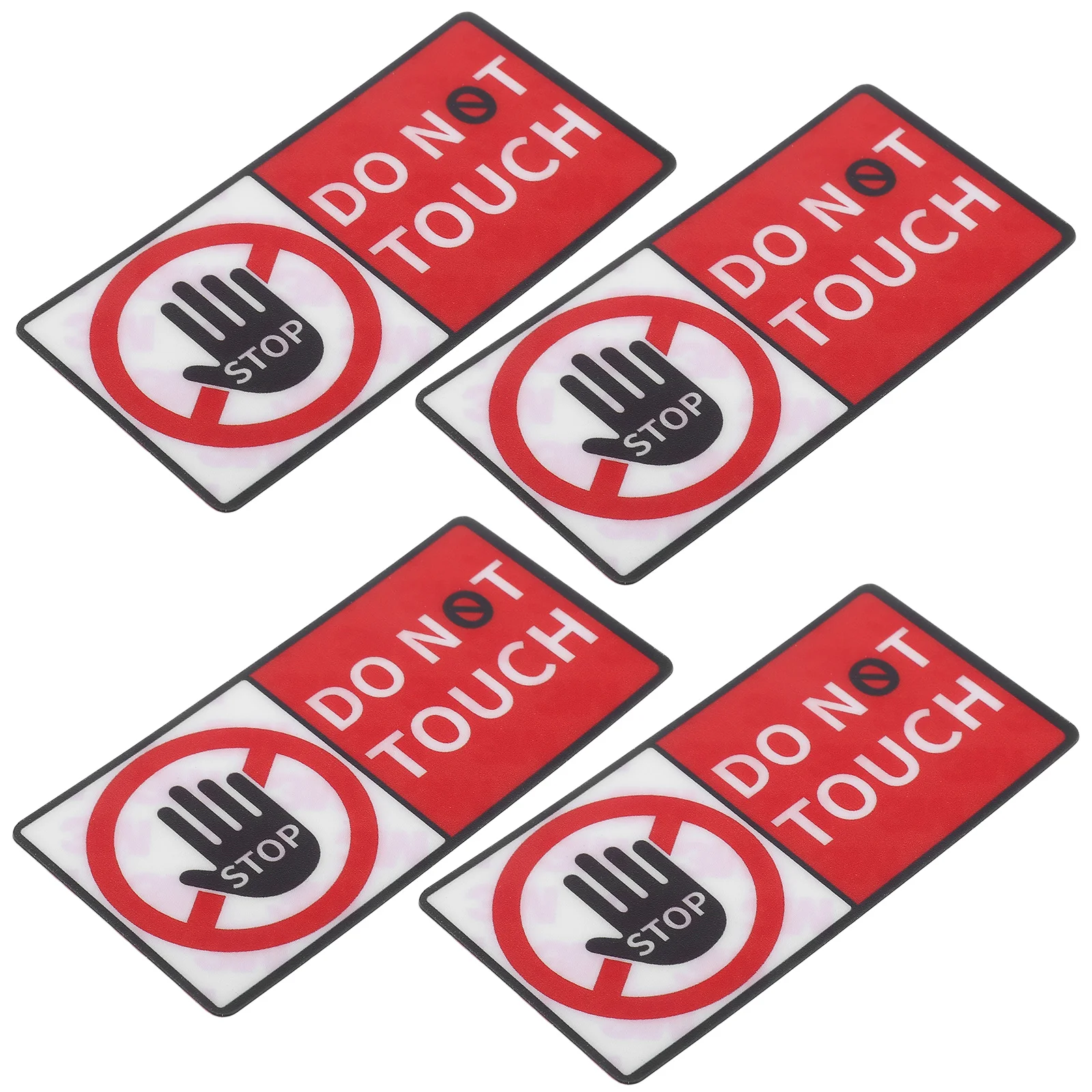 4 แผ่นกล่องเครื่องมือ Don't Touch สติกเกอร์กันน้ําป้ายอุปกรณ์เสริมไวนิล Wall Decal ไม่สัมผัส