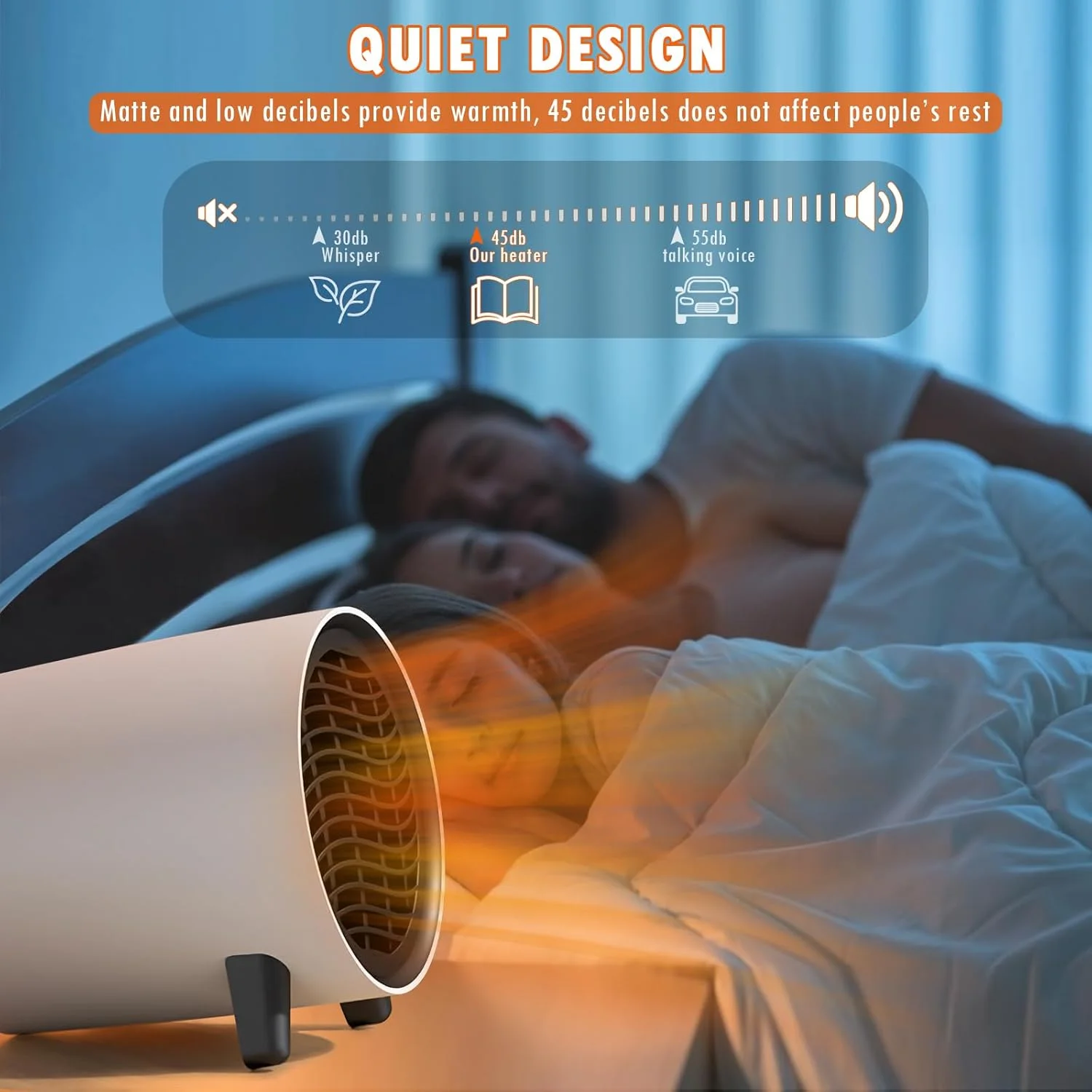 

Портативный небольшой обогреватель для помещений, быстрый нагрев, эффективный персональный обогреватель мощностью 600 Вт, защита от перегрева и опрокидывания для спальни