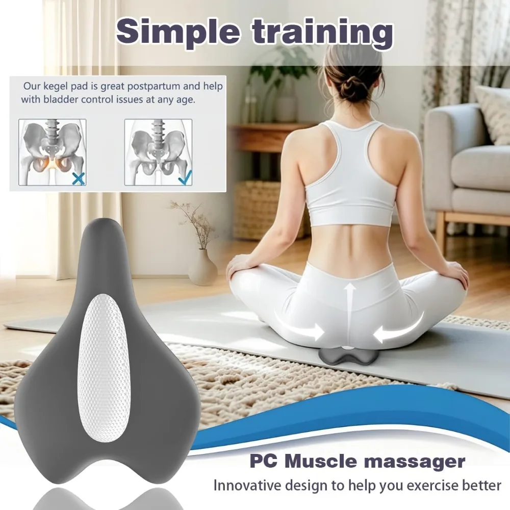 Electric Sit-On-Top Pelvic Trainer Portable Pelvic Floor Strengthening Device Pelvic Floor Muscle Training Device for Men Women
