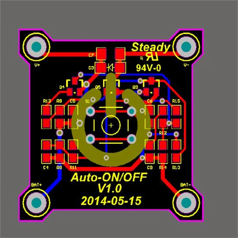 Key single button power on/off button  circuit board