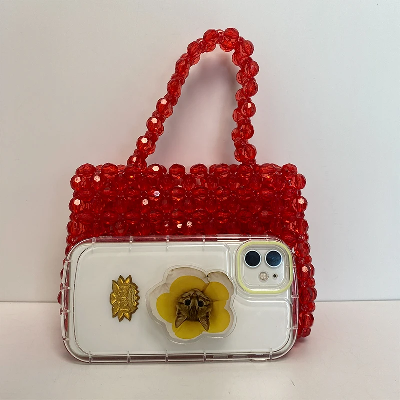 Imagem -04 - Handmade Beading Embreagem Viagem Praia para Mulheres Designer de Luxo Bolsas Bolsas de Ombro do Partido Cor Doce Bolsas Femininas 2023