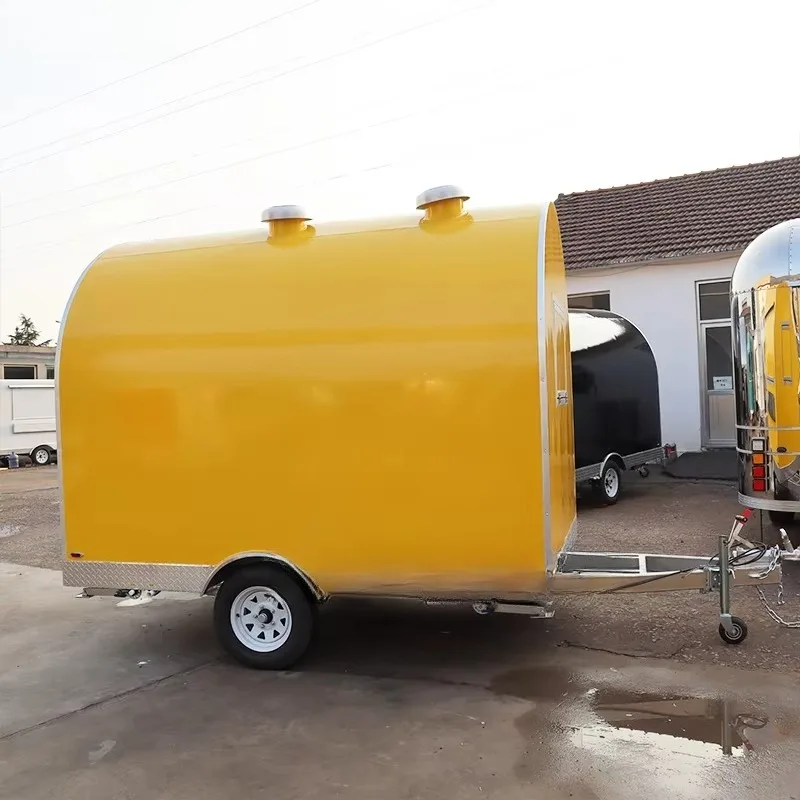 Portable Mobile Food Trailer Commercial Fast Food Cart Outdoor Catering Kiosk Street Food Business Equipment