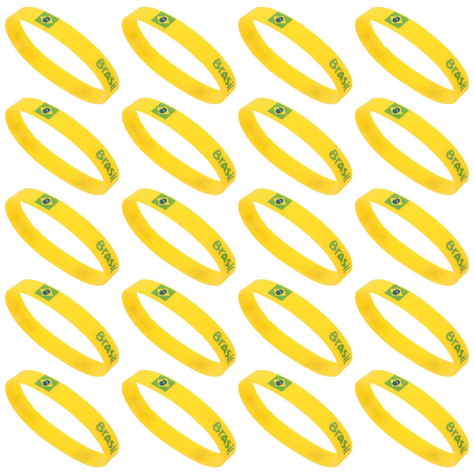 

20 шт. бразильских силиконовых спортивных браслетов, футбольные браслеты с флагом страны, силиконовые браслеты для футбольных фанатов, патриотические подарки для спортивных болельщиков