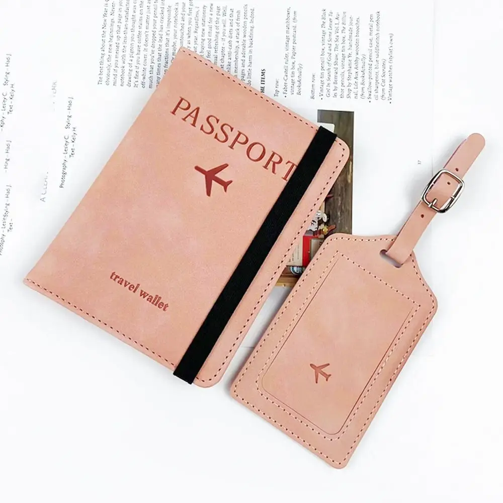 Fashion Leather Luggage Tag Portable Universal Boarding Tags Travel Travel Accessories