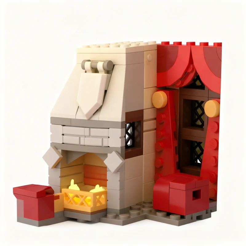 2430pcs MOC Harry HP GF Tower Common Room Model Building Blocks Architecture 3D Education Assemble Creative Idea Display Art