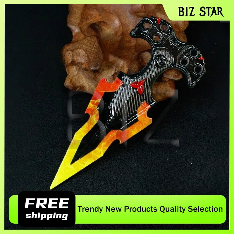 10 cm/3,94 in Arena Breakout Spiel Peripherie Kalte Zähne Hand Stechen Gold Waffe Modell Spielzeug Metall Ornament Nahkampf modell Sammlung Junge