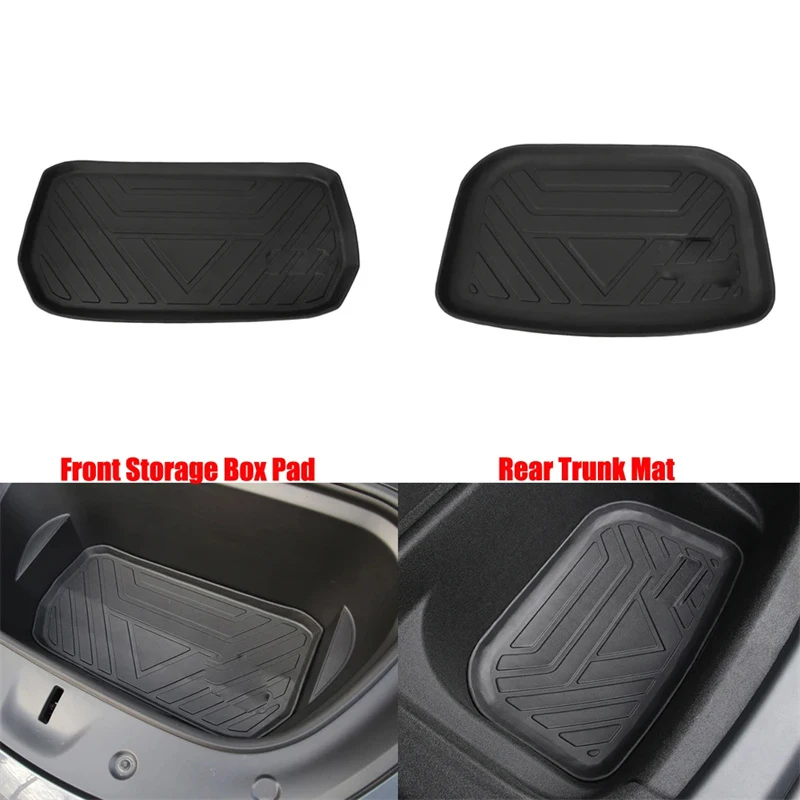 

Front & Rear Trunk Mat Storage Box Foot Pad For Tesla Model Y 2021 2022 2023 Waterproof Pads Cargo Liner Trunk Tray Floor Mat