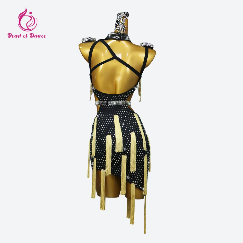 

Woman Latin Dance Dress Dancewear Skirt Girls Suit Ballroom Elegant Kid Evening Party Wear Fringed Clothes Samba Parties Costume