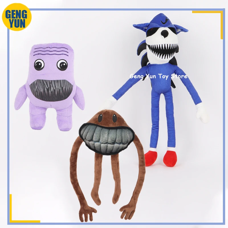 In Stock Horror Game Pillars Chases 2 EXE Plush Peripheral Cartoon Evil Long Legged Plush Dolls Hedgehog Design Dolls sGift