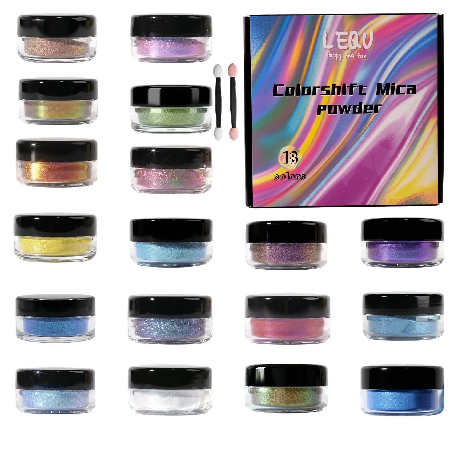 18-Color Chameleon Mica Powder - Mica Powder Colorant ulasan dan harga