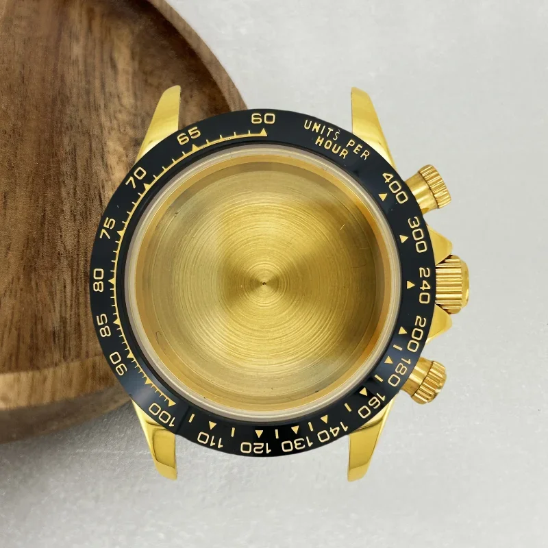 متعددة الوظائف وردة ذهبية ساعة ذهبية حالة الياقوت كريستال سوار Endlink ل دايتونا VK63/64 حركة أجزاء السيراميك 29.5 مللي متر الطلب #4