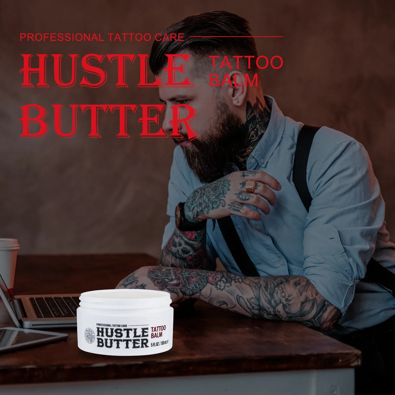 1 قطعة زبدة الرعاية اللاحقة للوشم مع المكونات الطبيعية بلسم حبر الوشم تعزيز اللون القديم والجديد كريم مرطب الوشم