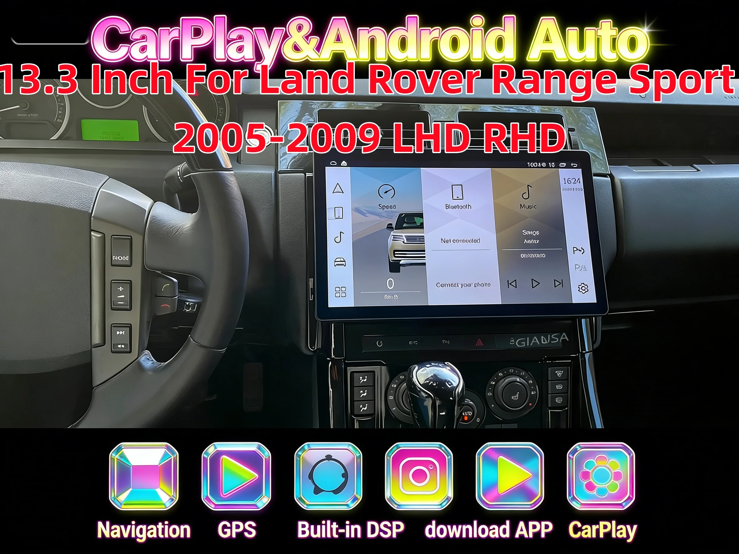 

Multimedia Wireless Carplay BT 5.0Stereo For Land Rover Range Rover Sport 2005-2009 Android Car GPS Navi Radio Touch Navigation