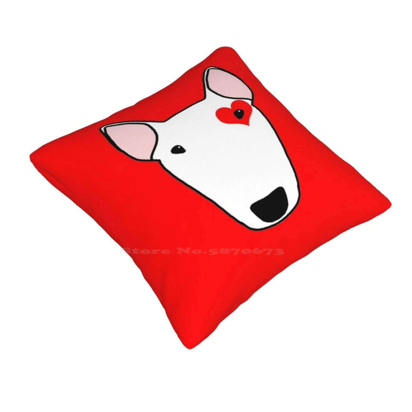 Valentine Bully Pillowslip Pillowcase Emilydevineart Bullterrier Bull Terriers Dog Loveheart Love Heart