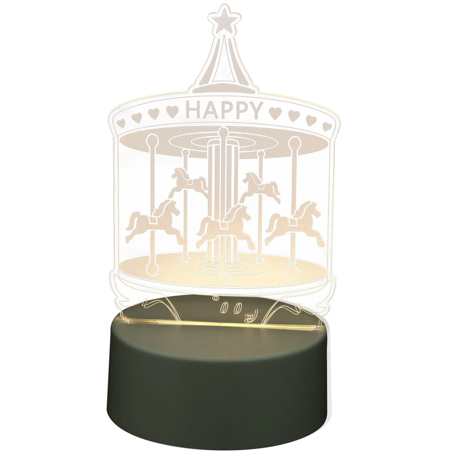 1 قطعة ثلاثية الأبعاد الأيائل ليلة مصباح USB بالطاقة مصباح ليد تصميم رائع لغرفة النوم غرفة المعيشة جو رومانسي