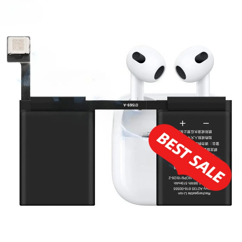 A2135  for AirPods Pro 3 in Earphone Charging Compartment Battery High Quality High Capacity  Replacement Bateria Grade A Cell