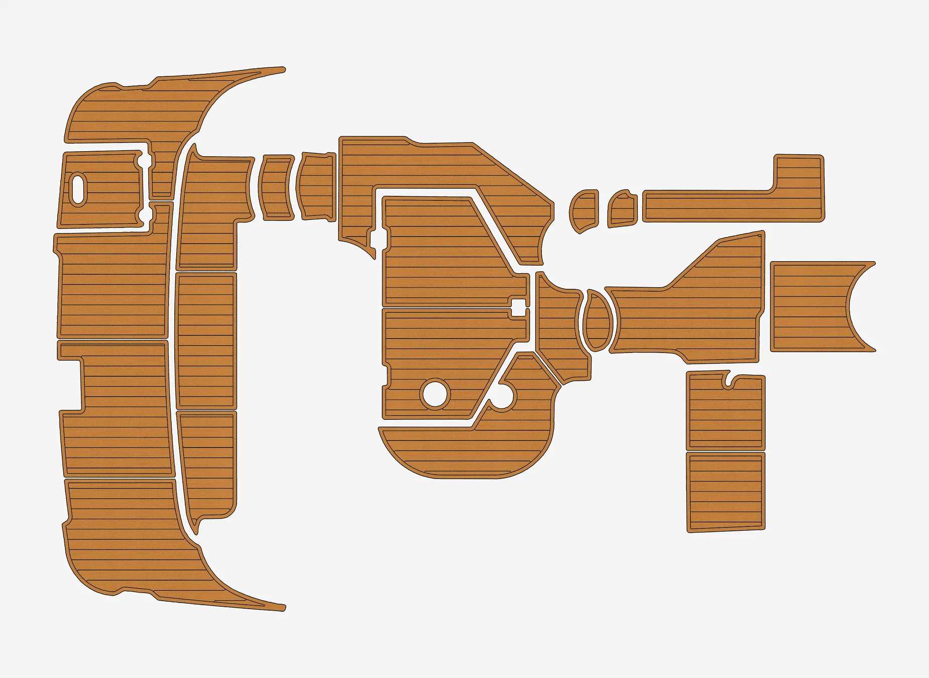 

1999-2003 Круизеры Яхты 3870 Экспресс 1/4 дюйма 6 мм Пена EVA Нескользящий морской коврик для настила из тикового дерева Домашний ковер gatorstep Морской пол